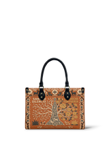 "Sanó en silencio, floreció con fuerza" ver.4 Small Leather Handbag