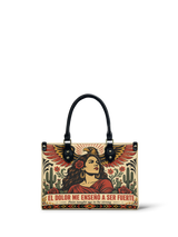 "El dolor me enseñó a ser fuerte" ver.3 Small Leather Handbag
