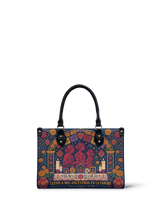"Llevo a mis ancestros en la sangre" ver.1 Small Leather Handbag