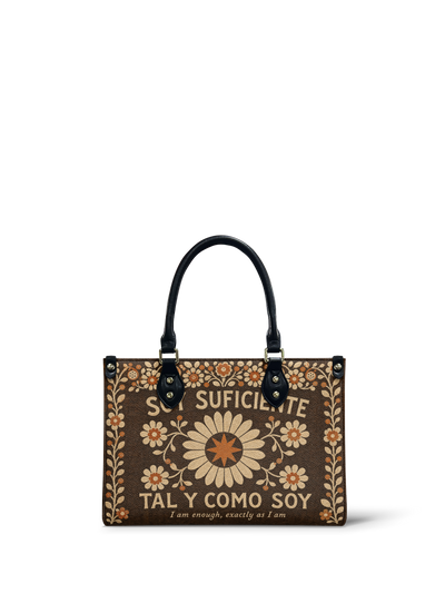 "Soy suficiente, tal y como soy" ver.6 Small Leather Handbag