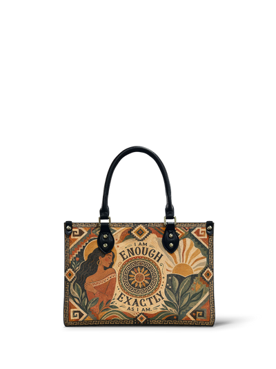 "Soy suficiente, tal y como soy" ver.5 Small Leather Handbag