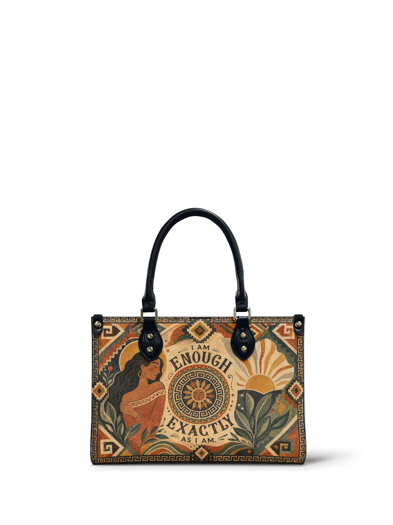 "Soy suficiente, tal y como soy" ver.5 Small Leather Handbag