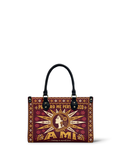 "Primero me pertenezco a mí" ver.5 Small Leather Handbag