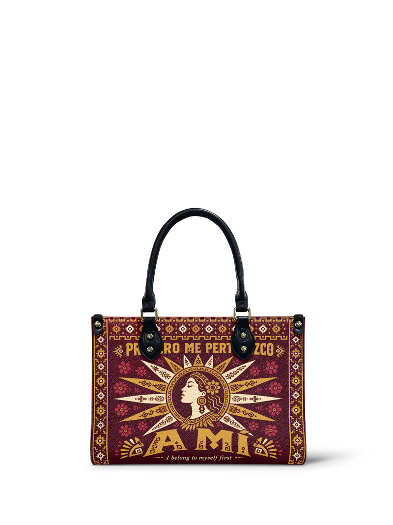 "Primero me pertenezco a mí" ver.5 Small Leather Handbag
