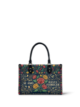 "Se amó hasta florecer" ver.6 Small Leather Handbag