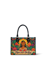 "Nací para brillar" ver.4 Small Leather Handbag