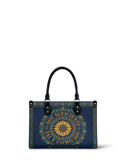 "Soy suficiente, tal y como soy" ver.7 Small Leather Handbag