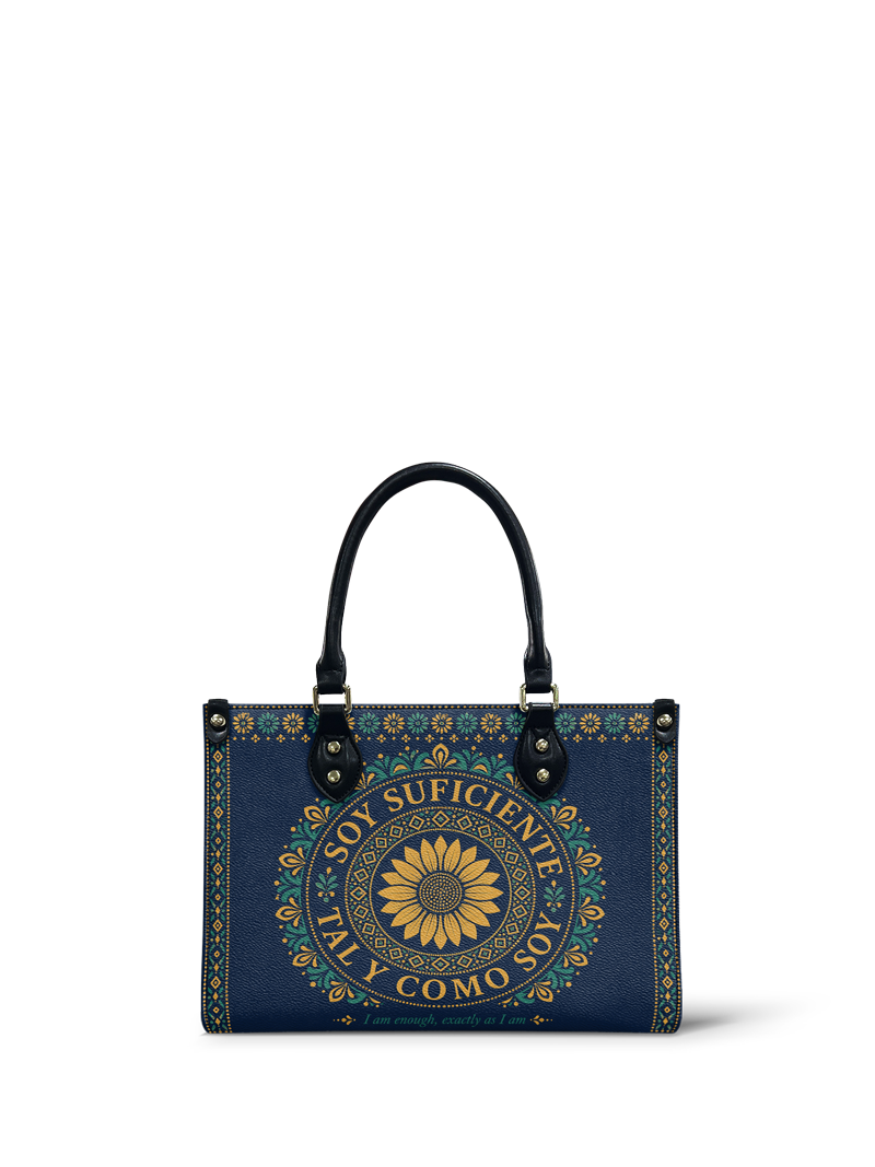 "Soy suficiente, tal y como soy" ver.7 Small Leather Handbag
