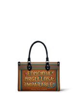 "Educada. Orgullosa. Imparable" ver.2 Small Leather Handbag