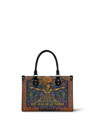 "Soy hija de la tierra" ver.2 Small Leather Handbag