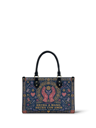"Hecha a mano, hecha con amor" ver.4 Small Leather Handbag