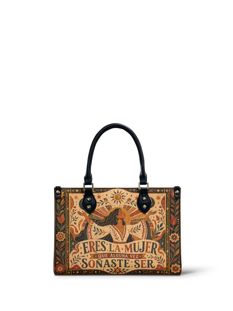 "Eres la mujer que alguna vez soñaste ser" ver.1 Small Leather Handbag