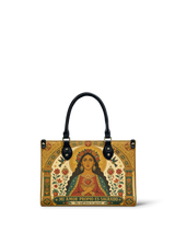"Mi amor propio es sagrado" ver.2 Small Leather Handbag