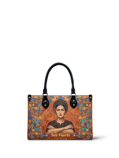 "Soy Fuerte" ver.5 Small Leather Handbag