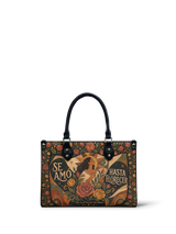 "Se amó hasta florecer" ver.2 Small Leather Handbag