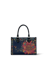 "Sanó en silencio, floreció con fuerza" ver.2 Small Leather Handbag