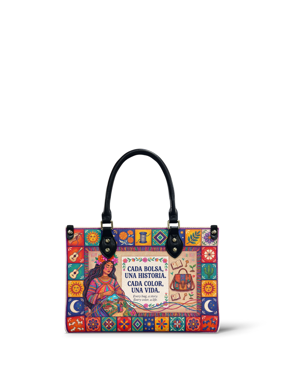 "Cada bolsa, una historia" ver.2 Small Leather Handbag