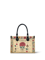 "Se amó hasta florecer" ver.5 Small Leather Handbag