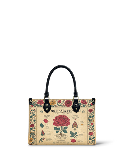 "Se amó hasta florecer" ver.5 Small Leather Handbag