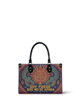 "Soy fuego que no se apaga" ver.3 Small Leather Handbag
