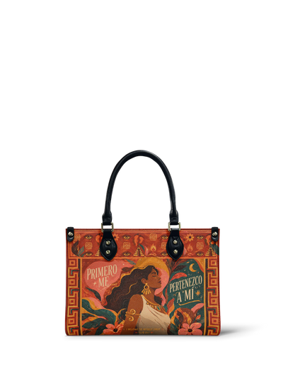 "Primero me pertenezco a mí" ver.2 Small Leather Handbag