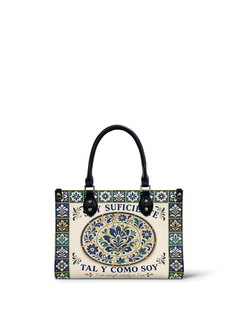 "Soy suficiente, tal y como soy" ver.8 Small Leather Handbag