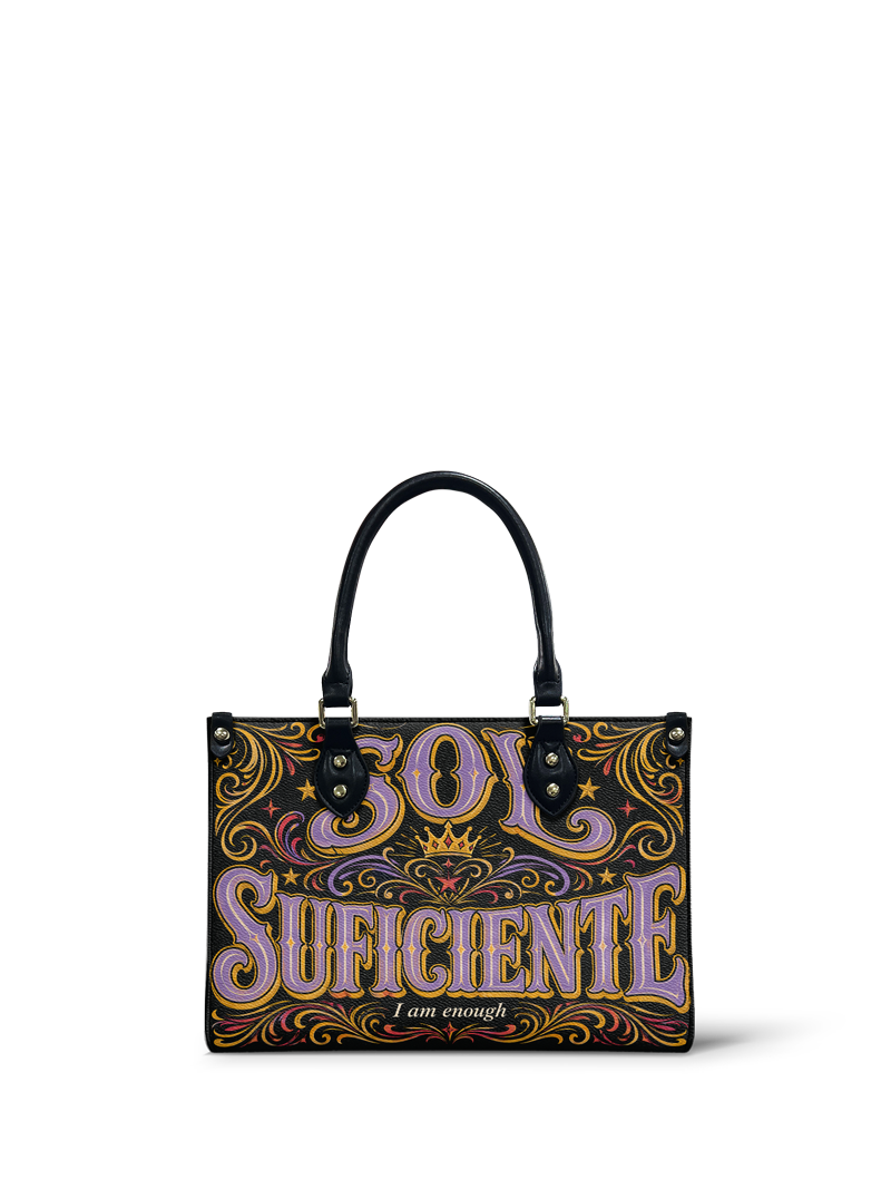 "Soy suficiente, tal y como soy" ver.2 Small Leather Handbag