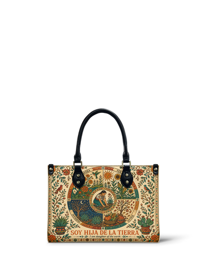 "Soy hija de la tierra" ver.1 Small Leather Handbag