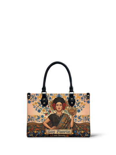 "Soy Fuerte" ver.3 Small Leather Handbag