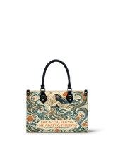 "Soy agua fluyo, me adapto, persisto" ver.4 Small Leather Handbag