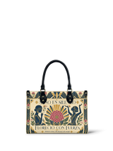 "Sanó en silencio, floreció con fuerza" ver.3 Small Leather Handbag