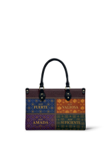 "LAS CUATRO VERDADES" ver.1 Small Leather Handbag