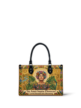 "Se amó hasta florecer" ver.7 Small Leather Handbag