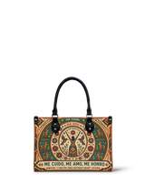 "Me cuido, me amo, me honro" ver.1 Small Leather Handbag