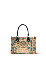 "Hecha a mano, hecha con amor" ver.2 Small Leather Handbag