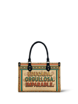 "Educada. Orgullosa. Imparable" ver.4 Small Leather Handbag
