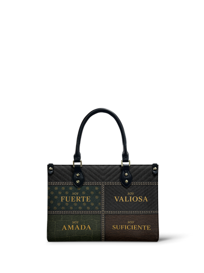 "LAS CUATRO VERDADES" ver.2 Small Leather Handbag