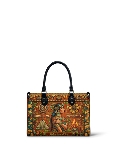 "Primero me pertenezco a mí" ver.7 Small Leather Handbag