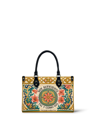 "Soy suficiente, tal y como soy" ver.9 Small Leather Handbag