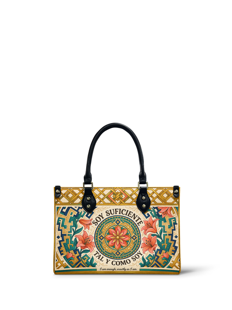 "Soy suficiente, tal y como soy" ver.9 Small Leather Handbag