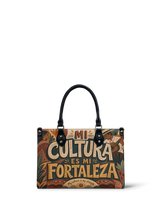 "Mi cultura es mi fortaleza" ver.1 Small Leather Handbag
