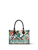 "Mi cultura es mi poder" ver.4 Small Leather Handbag