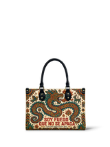 "Soy fuego que no se apaga" ver.2 Small Leather Handbag
