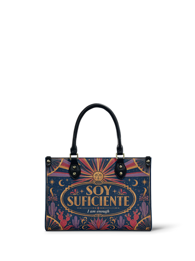 "Soy suficiente, tal y como soy" ver.3 Small Leather Handbag