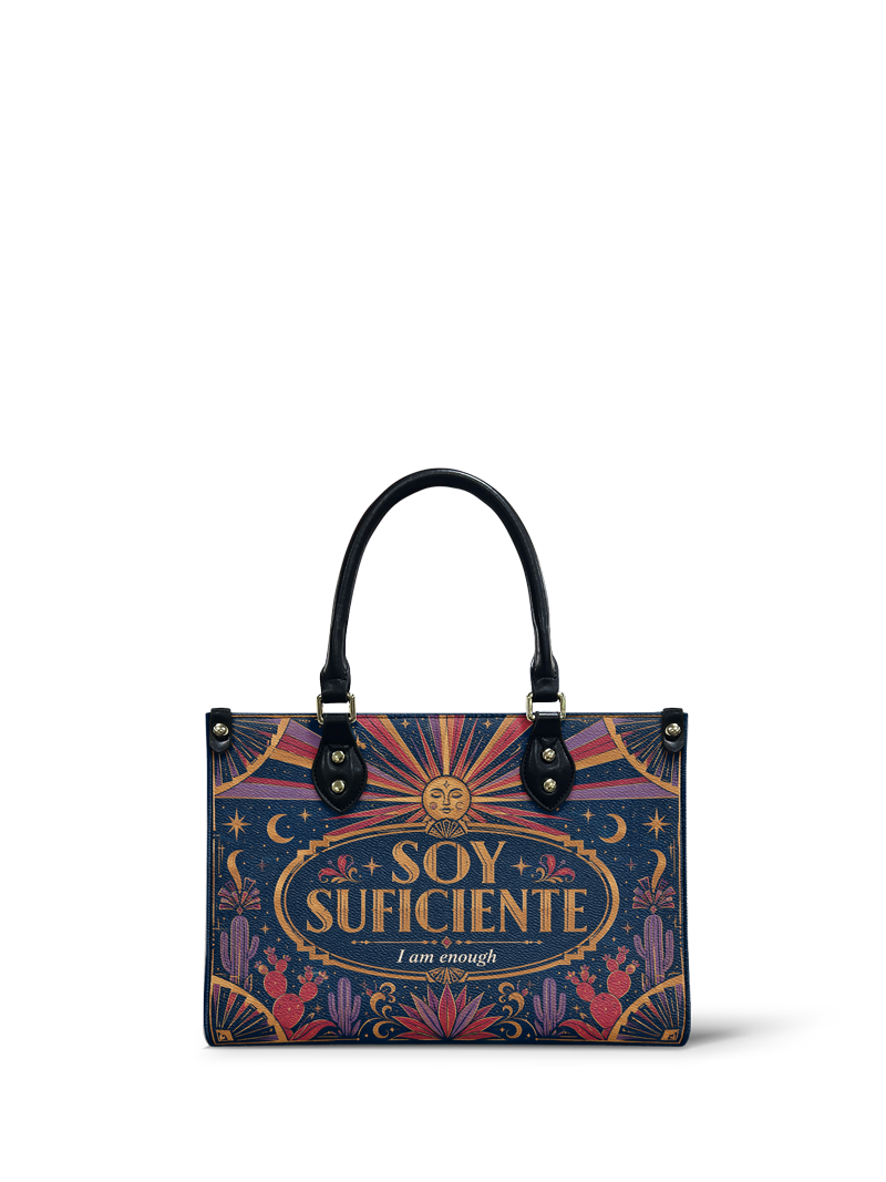 "Soy suficiente, tal y como soy" ver.3 Small Leather Handbag