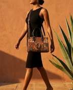 "Soy Fuerte" ver.1 Leather Handbag - detail | Paleta Bags