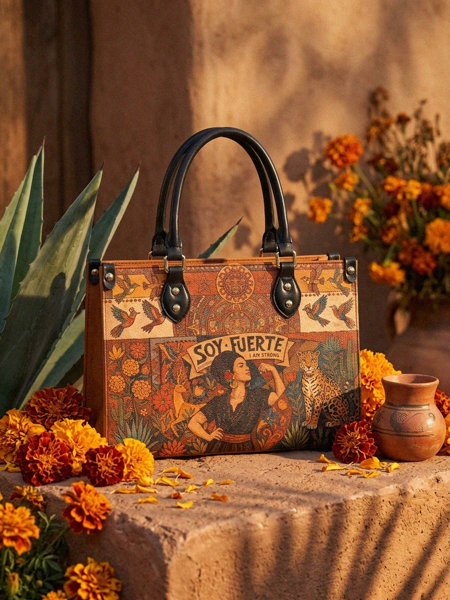 "Soy Fuerte" ver.1 Leather Handbag - interior | Paleta Bags