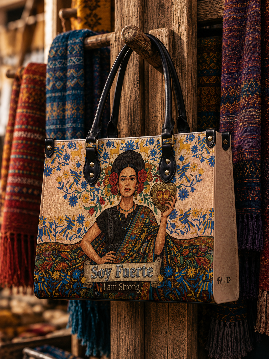 "Soy Fuerte" ver.3 Leather Handbag
