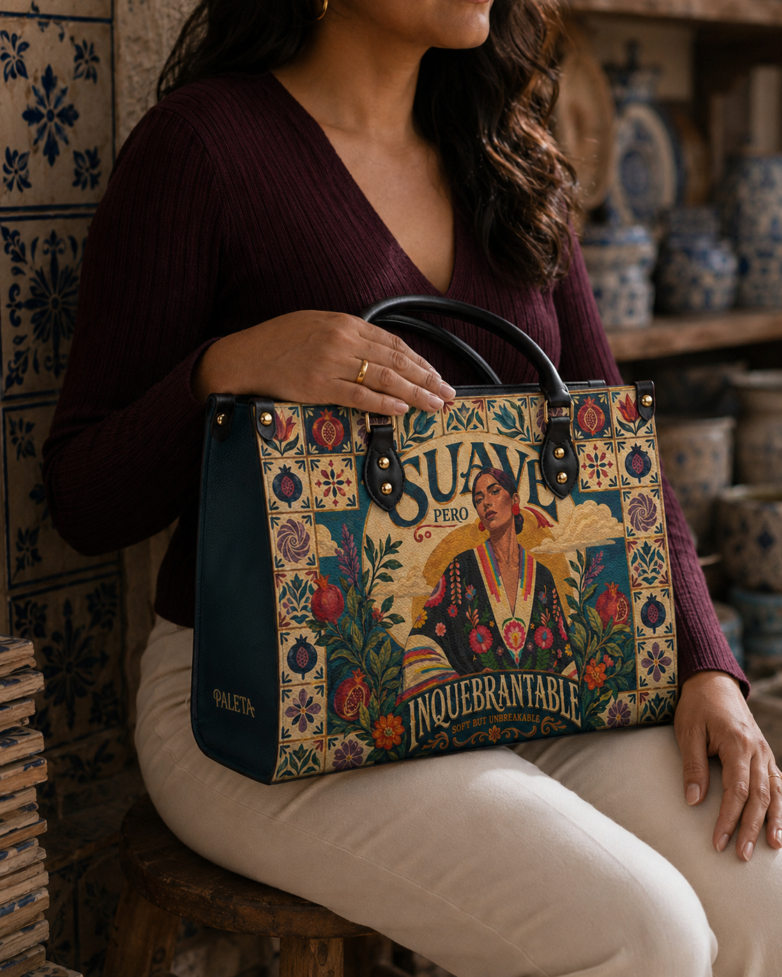"Suave pero inquebrantable" ver.9 Leather Handbag